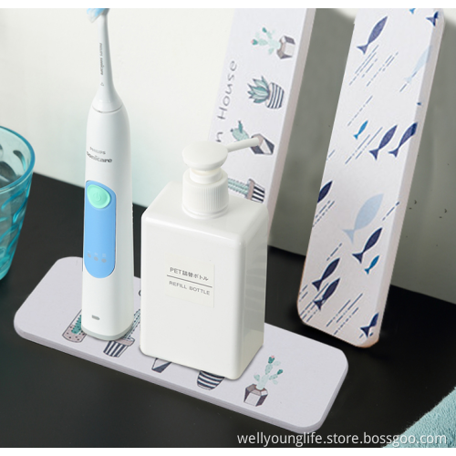water absorption bathroom diatomite wash dish mat